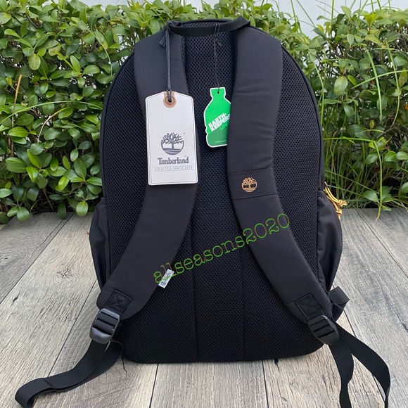 Timberland Men’s Backpack Black Big Logo - Picture 3 of 9